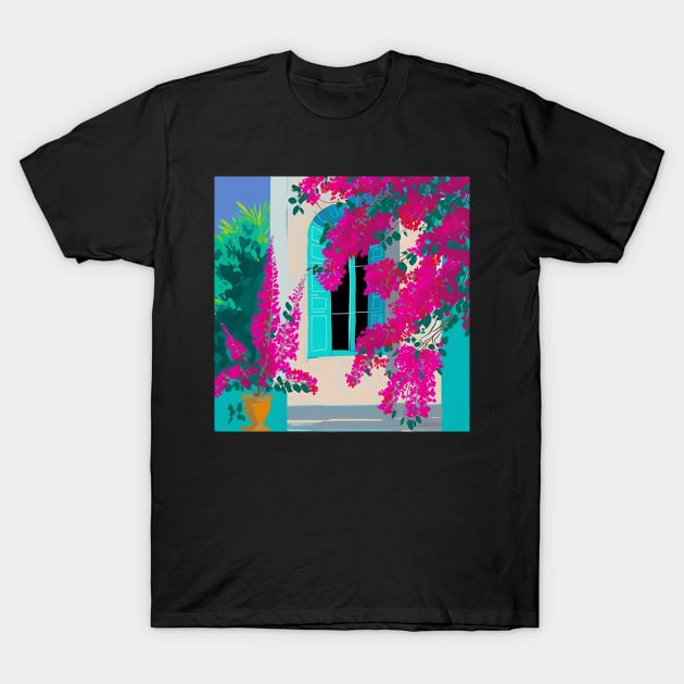 Bougainvillea on the beach T-Shirt by RoseAesthetic